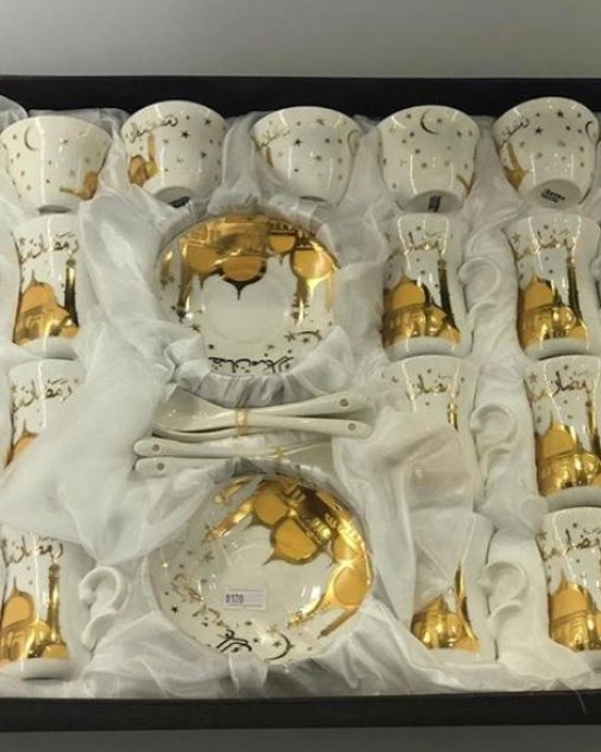 طقم شاي وقهوة رمضاني 36 قطعة 