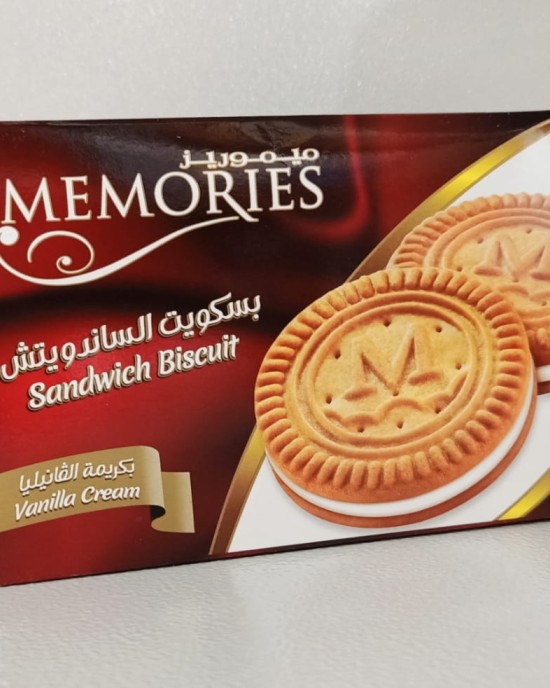 بسكويت الساندويتش بالفانيليا 