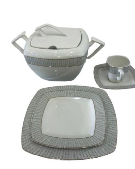 طقم سفرة بلانكا ابيض 91 قطعة 