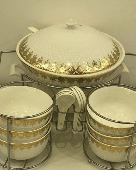 طقم شوربة بورسلين