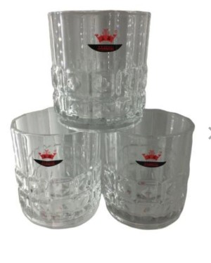 كأس عصير زجاج 3 حبة 