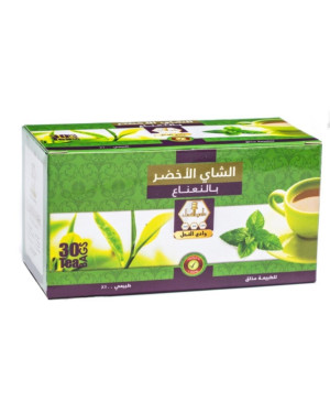 وادي النحل شاي أخضر بالنعناع ٣٠ كيس
